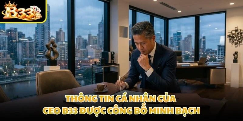 Thông tin cá nhân của CEO B33 được công bố minh bạch